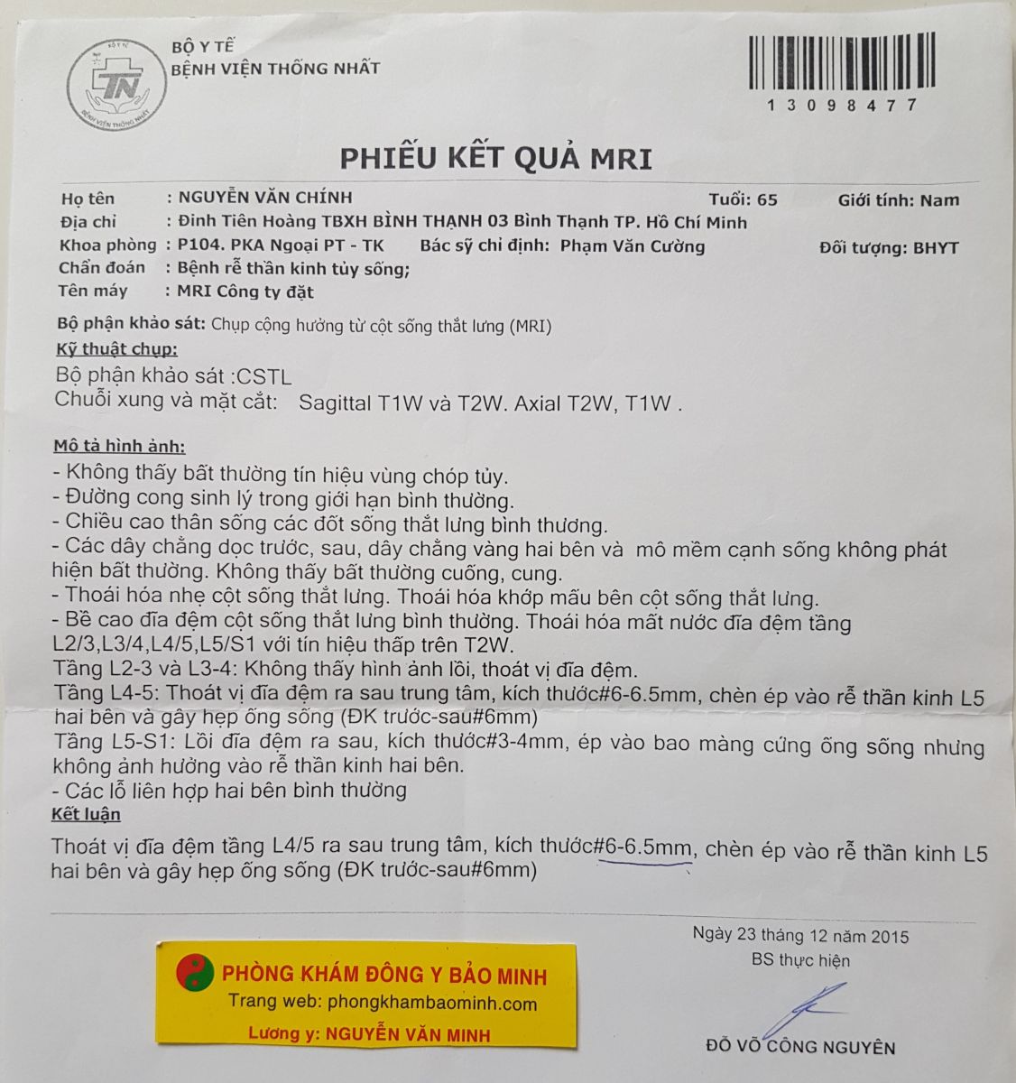 Thoát vị đĩa đệm