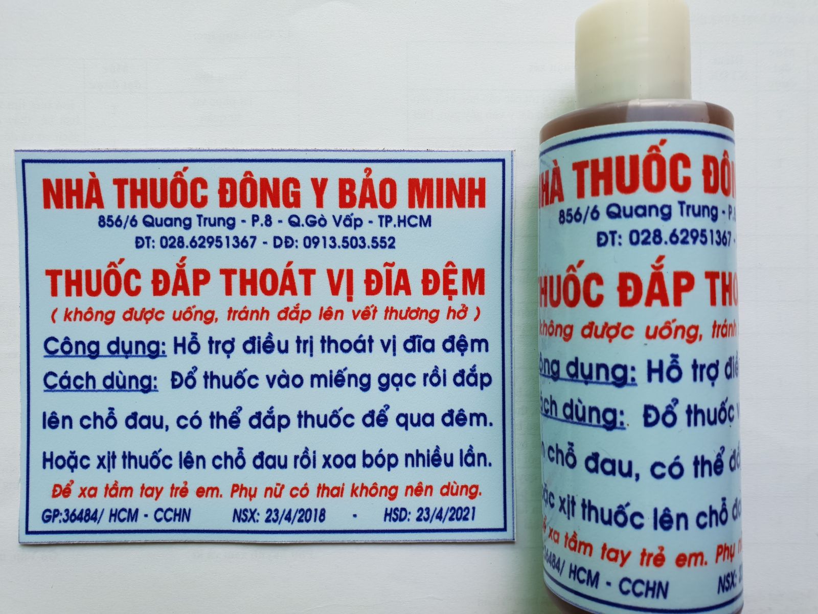 Thuốc đắp thoát vị đĩa đệm